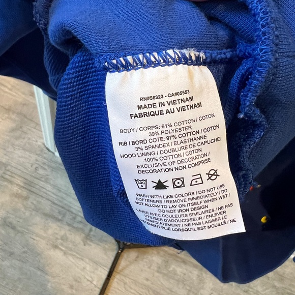 Nike Dri-FIT Pullover Basketball Men’s XL Splatter Paint Blue Hoodie - Picture 7 of 8